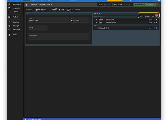 Populating attributes in AssetView