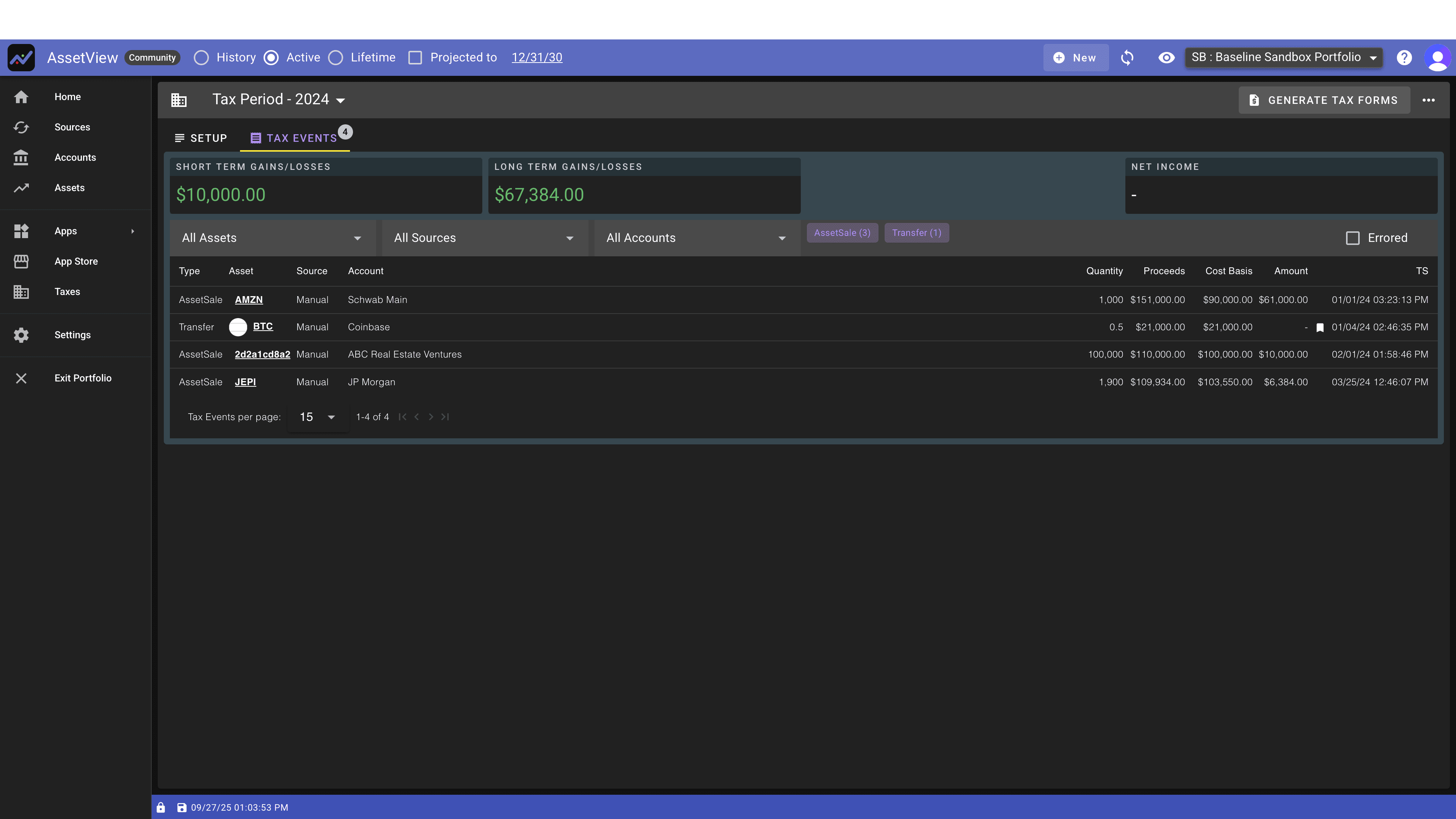 AssetView Tax Management